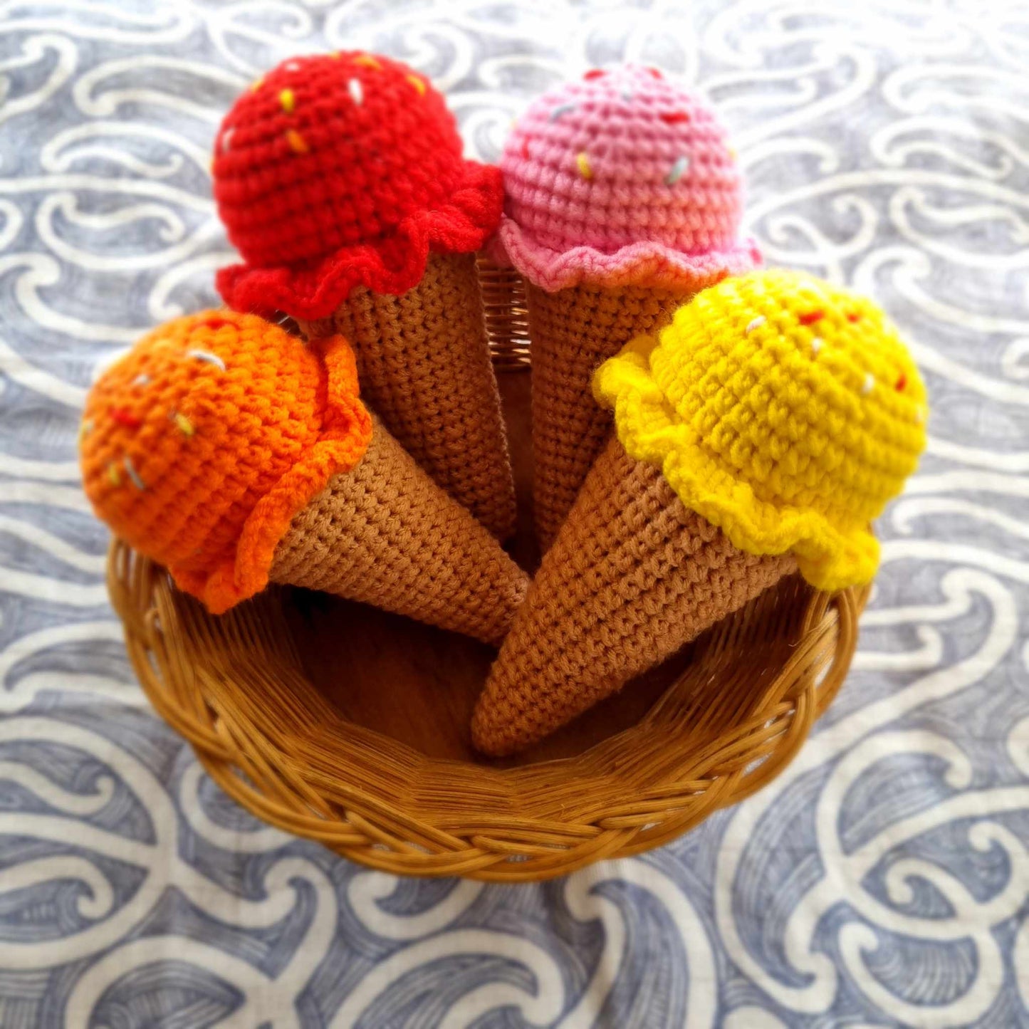 Crochet Ice Cream Set 4pcs