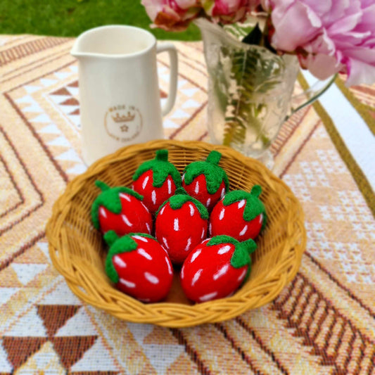 2pc Felt Strawberries Set